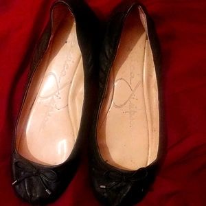 Jessica Simpson black bow flats